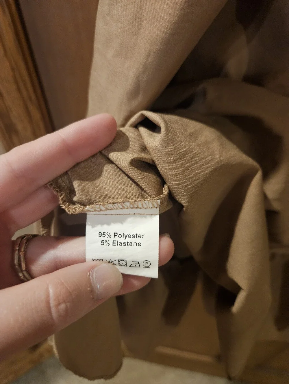 SHEIN Beige Puff Sleeve Midi Dress - Picture 4 of 4